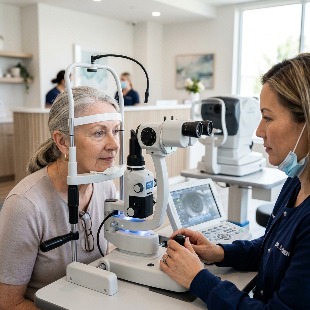 Glaucoma screening and eye pressure testing